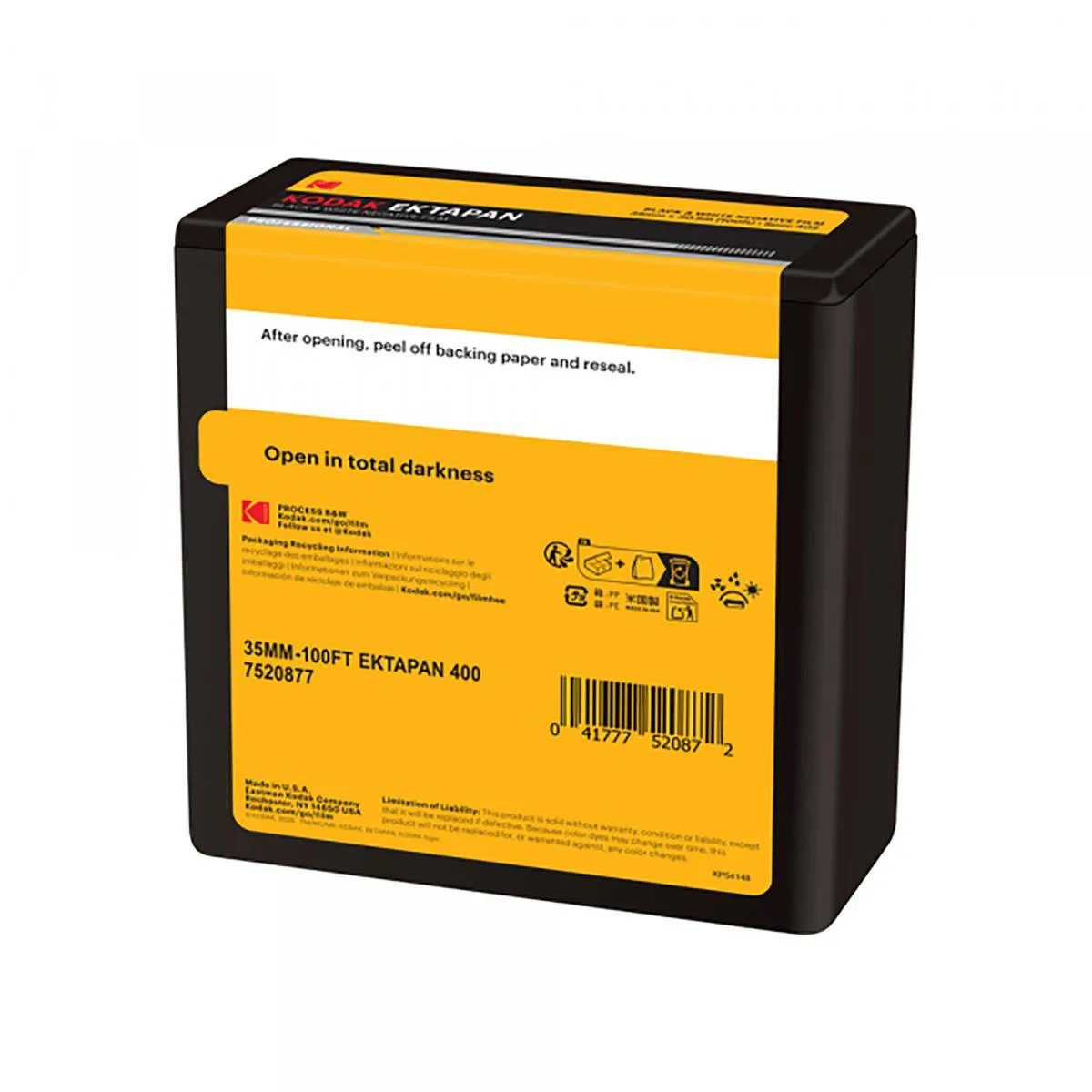Kodak Kodak Ektapan 400 Black and White 35mm Negative Roll Film 100' camera accessory — product photo