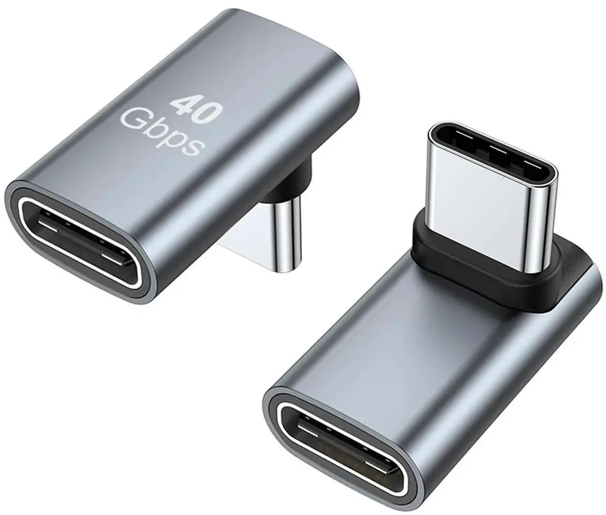Vszerda Vszerda 90 Degree USB-C Male to Female Adapter 2 Pack Grey — product photo