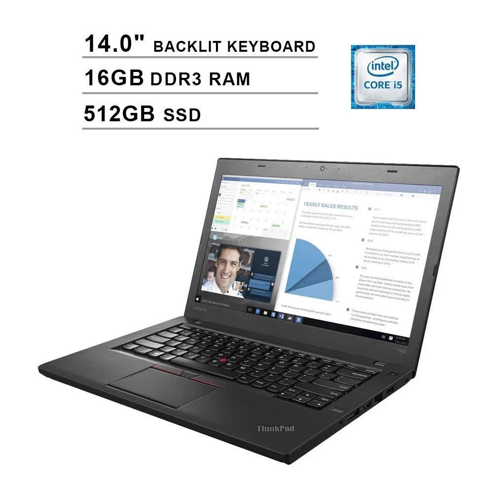 Lenovo Lenovo ThinkPad T460 14.0" FHD i5-6300U 16GB 512GB laptop — product photo