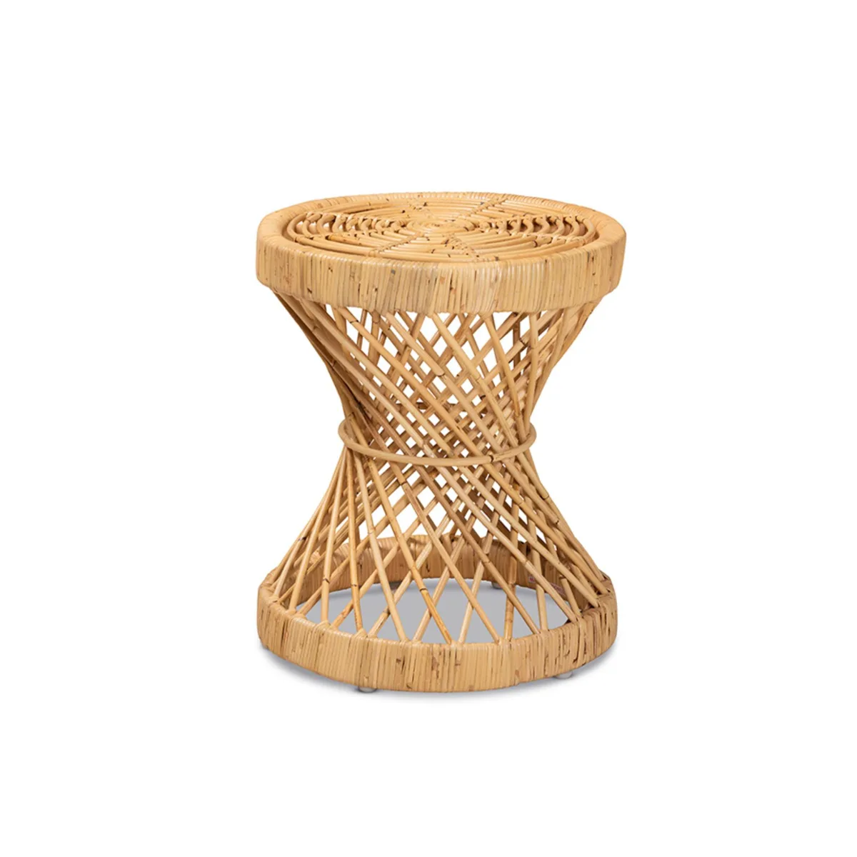 Baxton Studio Baxton Studio Seville Natural Rattan End Table 15.7" 18.5 — product photo