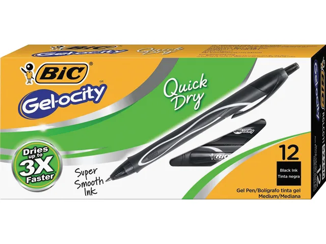 BIC BIC RGLCG11BK 0.7mm Retractable Gel Pen Black 12 Pack — product photo