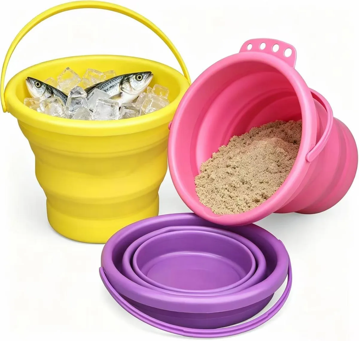 Porter-Cable Foldable Bucket Set 3-Pack .848 kg — product photo