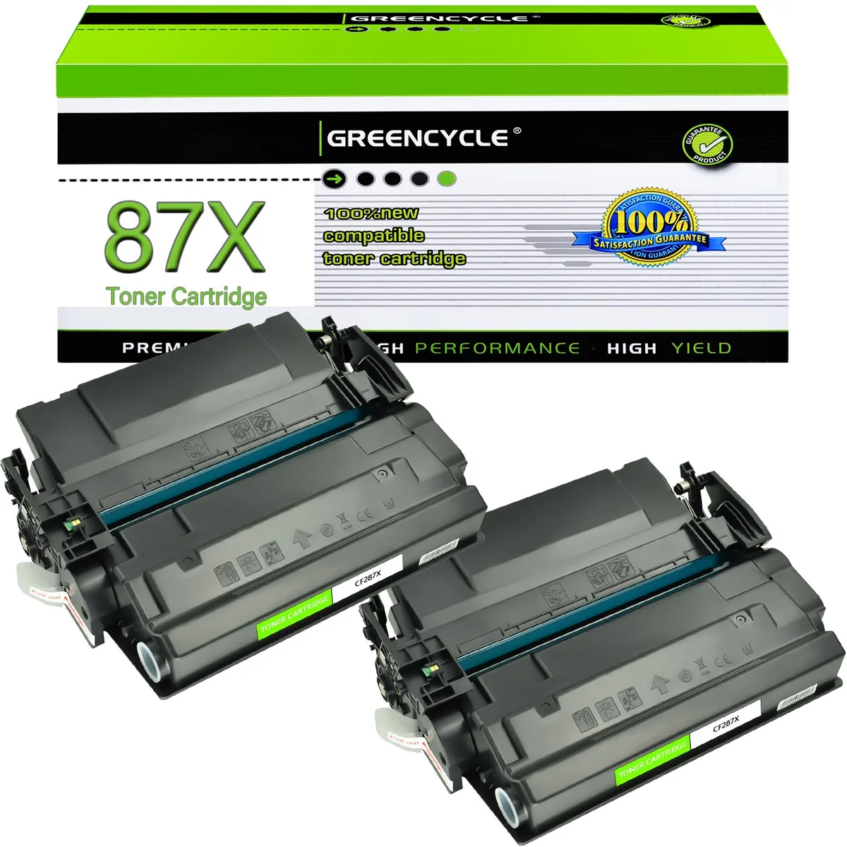 GREENCYCLE GREENCYCLE CF287X toner cartridge 2-pack black 18000 pages — product photo