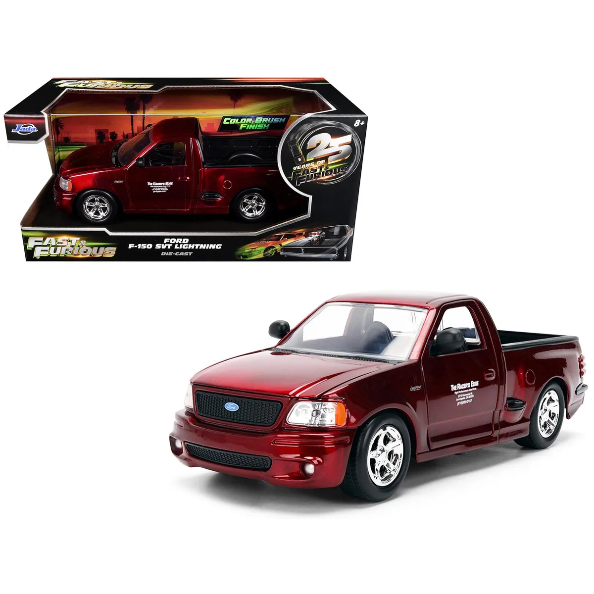 Jada Jada Ford F-150 SVT Lightning 1/24 Red Brush Finish 25 Years Fast &amp; Furious — product photo
