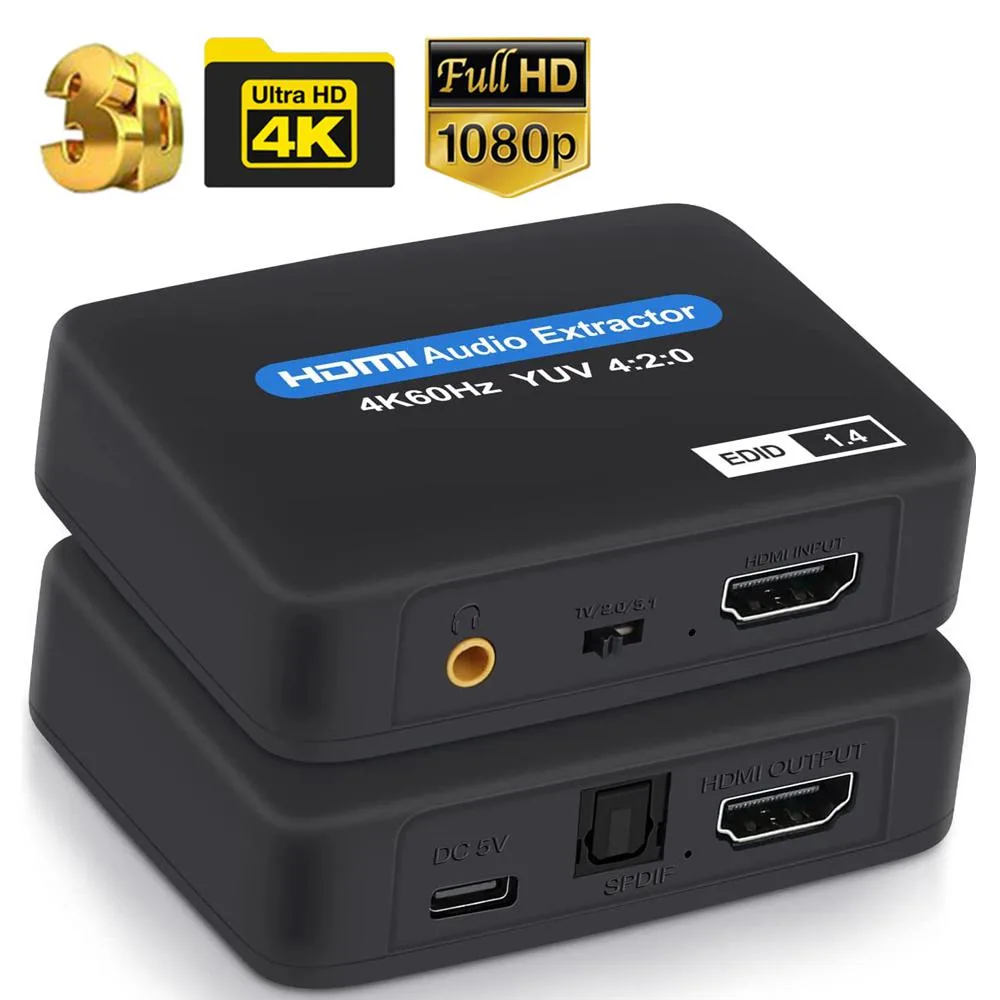 LUOM LUOM OZV8C HDMI Audio Extractor 4K@60Hz Toslink 3.5mm — product photo