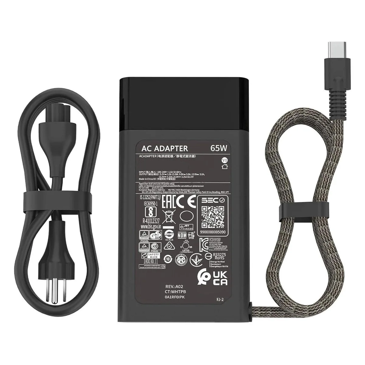  DELL A1800 65W USB-C laptop charger 20V 3.25A — product photo