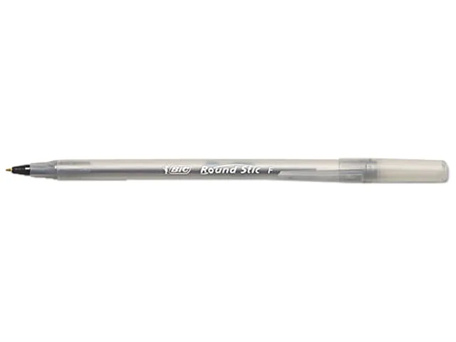 BIC BIC GSF11BK Round Stic Ballpoint Pen Black Fine Dozen — product photo