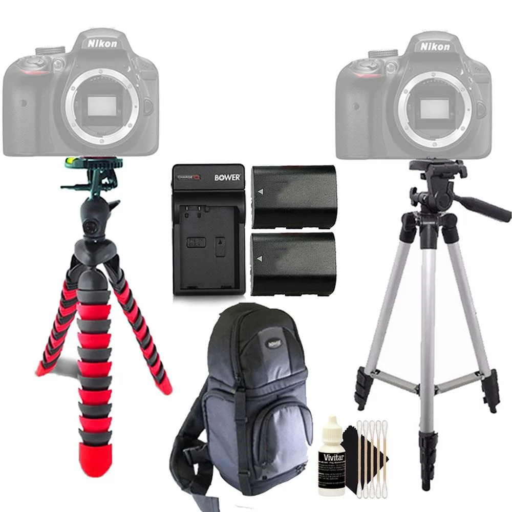 Vivitar Vivitar Tall &amp; Flexible Tripod Kit with 2× LP-E10 Batteries &amp; Cleaning Kit for Canon — product photo