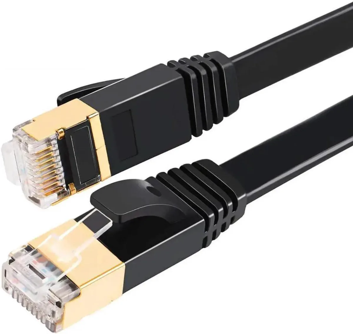 Vszerda Vszerda Cat 7 Flat Ethernet Cable 10M 32AWG 600MHz 10Gbps Black — product photo