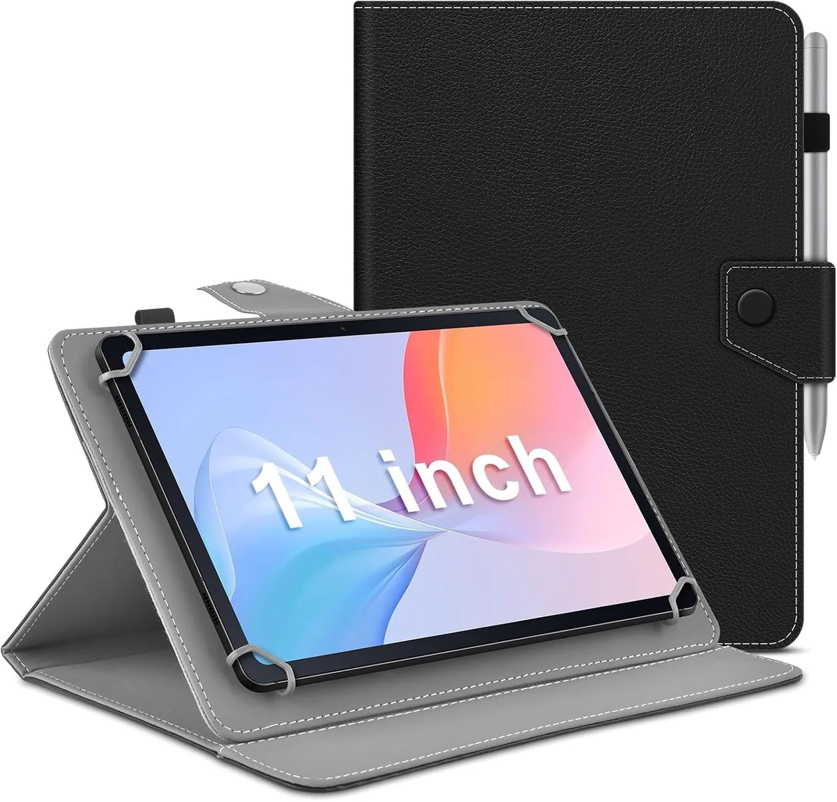 Kootion Kootion 11-12 inch Tablet Case PU Leather 4 Fixed Rings — product photo