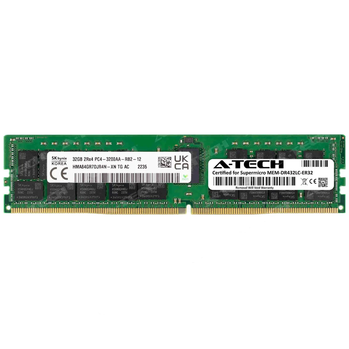 A-Tech A-Tech Supermicro Certified 32GB DDR4 3200 ECC RDIMM 2Rx4 — product photo
