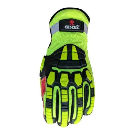 Cestus 3207 S Deep III Pro work gloves with impact protection and high-visibility cuff