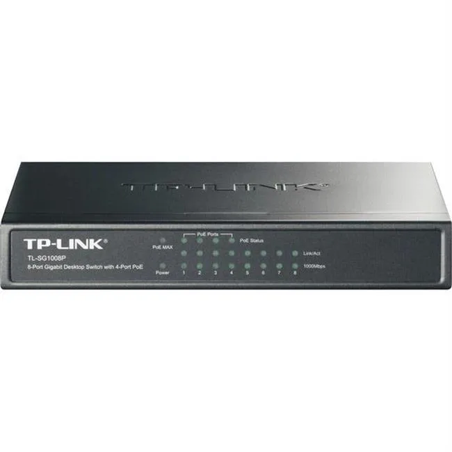 TP-LINK USA CORPORATION TP-LINK USA CORPORATION TL-SG1008P 8-Port Gigabit Desktop Switch with 4-Port PoE — product photo