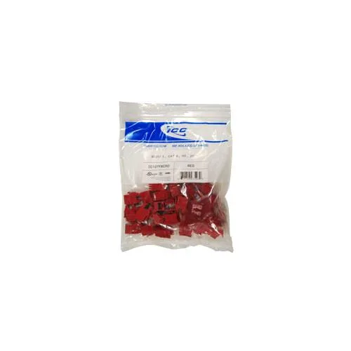 ICC ICC CAT6JKPK-RD Cat 6 EZ jack module 25 pack red — product photo