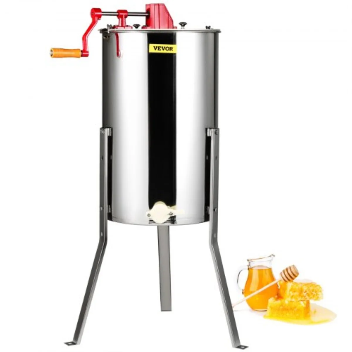 VEVOR VEVOR SD-3 Manual Honey Extractor 3 Frame Stainless Steel — product photo