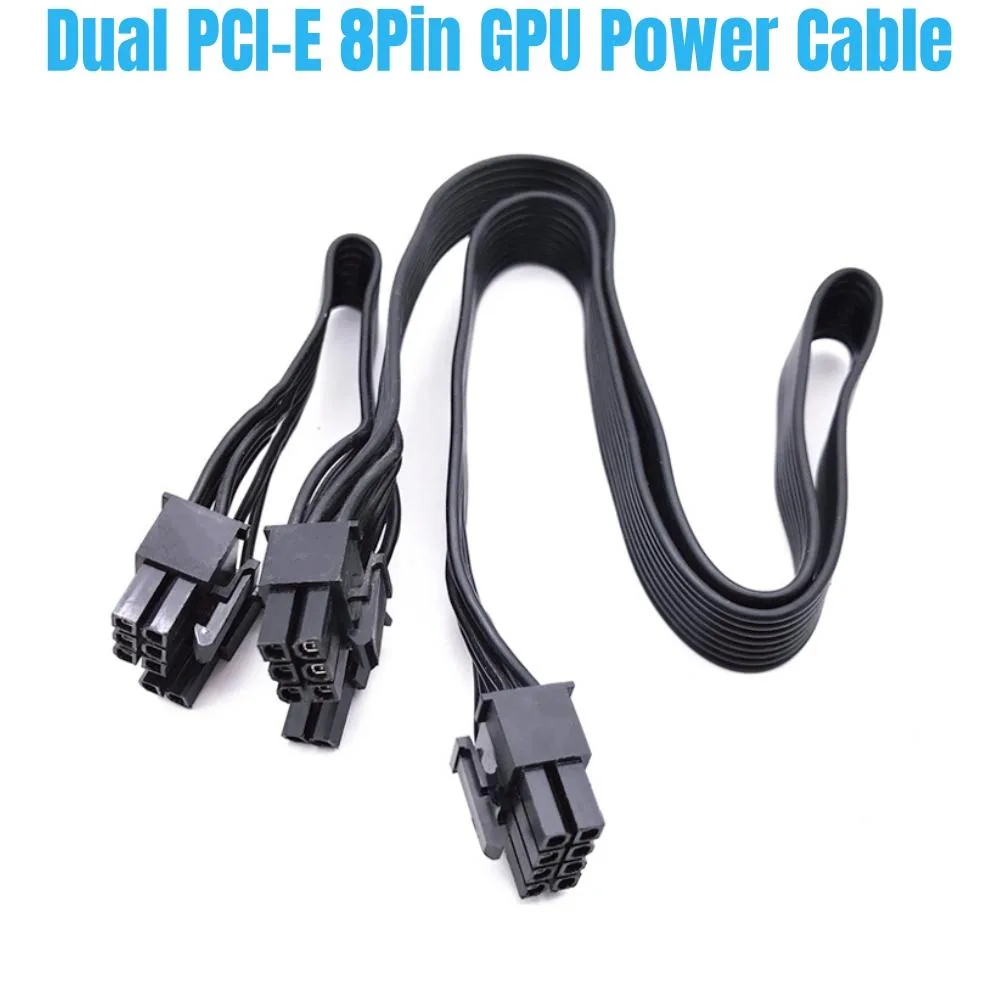 YEPLOOK YEPLOOK PCIe Dual 8Pin 6+2Pin GPU Power Cable for Corsair CX-M Type 3, 18AWG 60+20CM — product photo