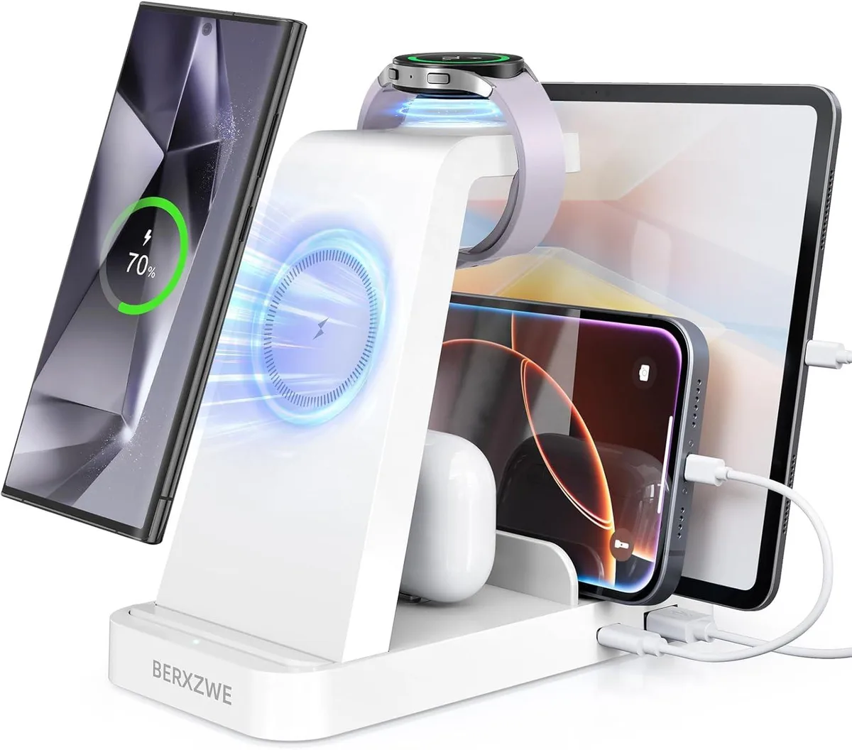 FLEANE FLEANE 5-in-1 Wireless Charging Station White — product photo