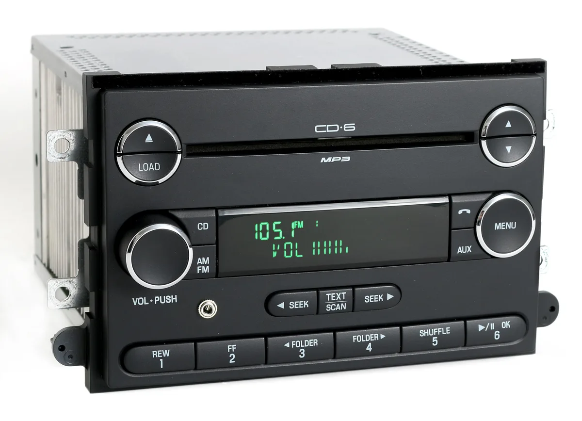 1 Factory Radio 1 Factory Radio 8E5T-18C815-AF receiver for 2006-2009 Ford Fusion Mercury Milan AM FM 6-disc CD AUX — product photo