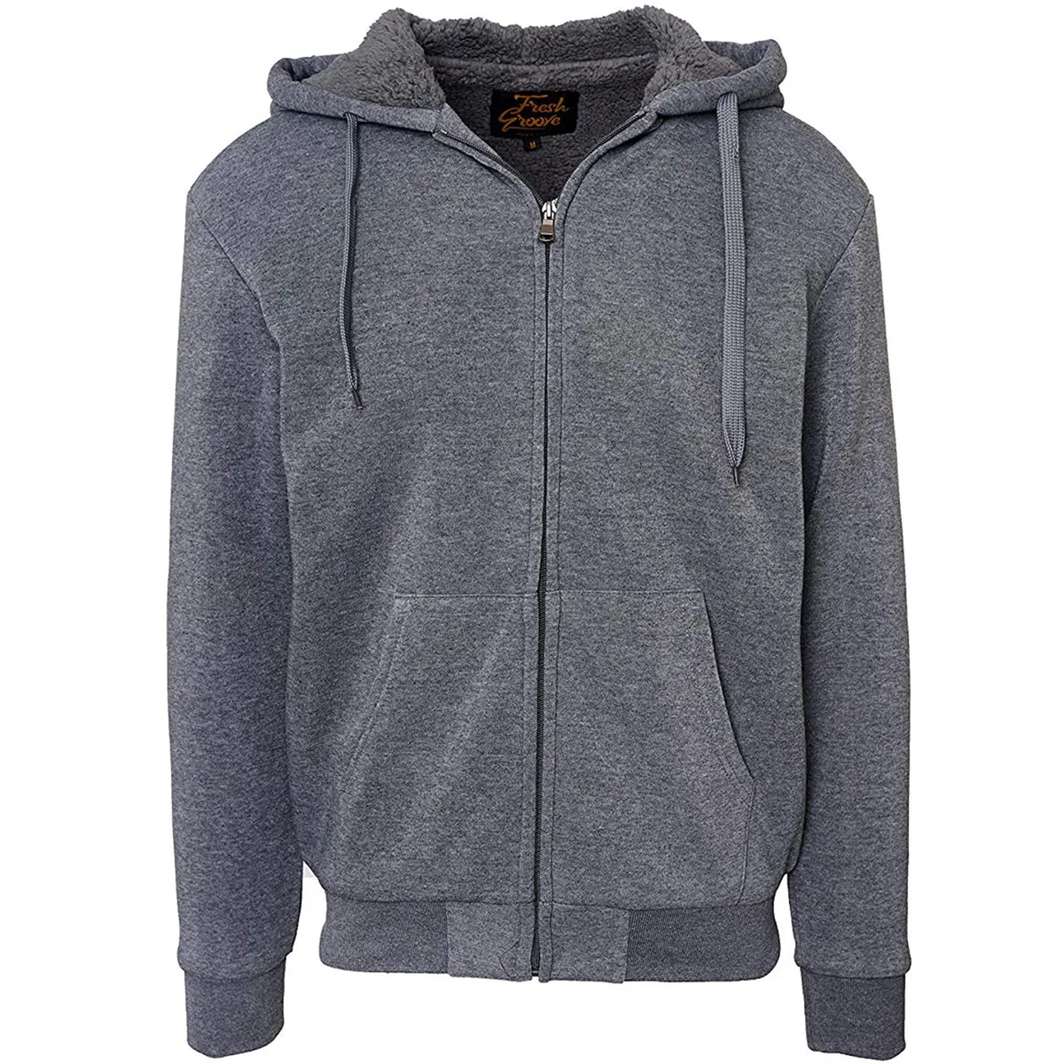 Altatac Altatac U1799 Men's Sherpa-Lined Fleece Hoodie Charcoal S — product photo