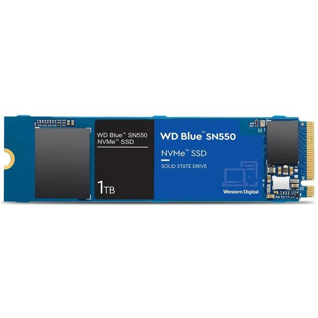 Western Digital Western Digital WDS100T2B0CProduct Blue SN550 1 TB NVMe internal hard drive — product photo