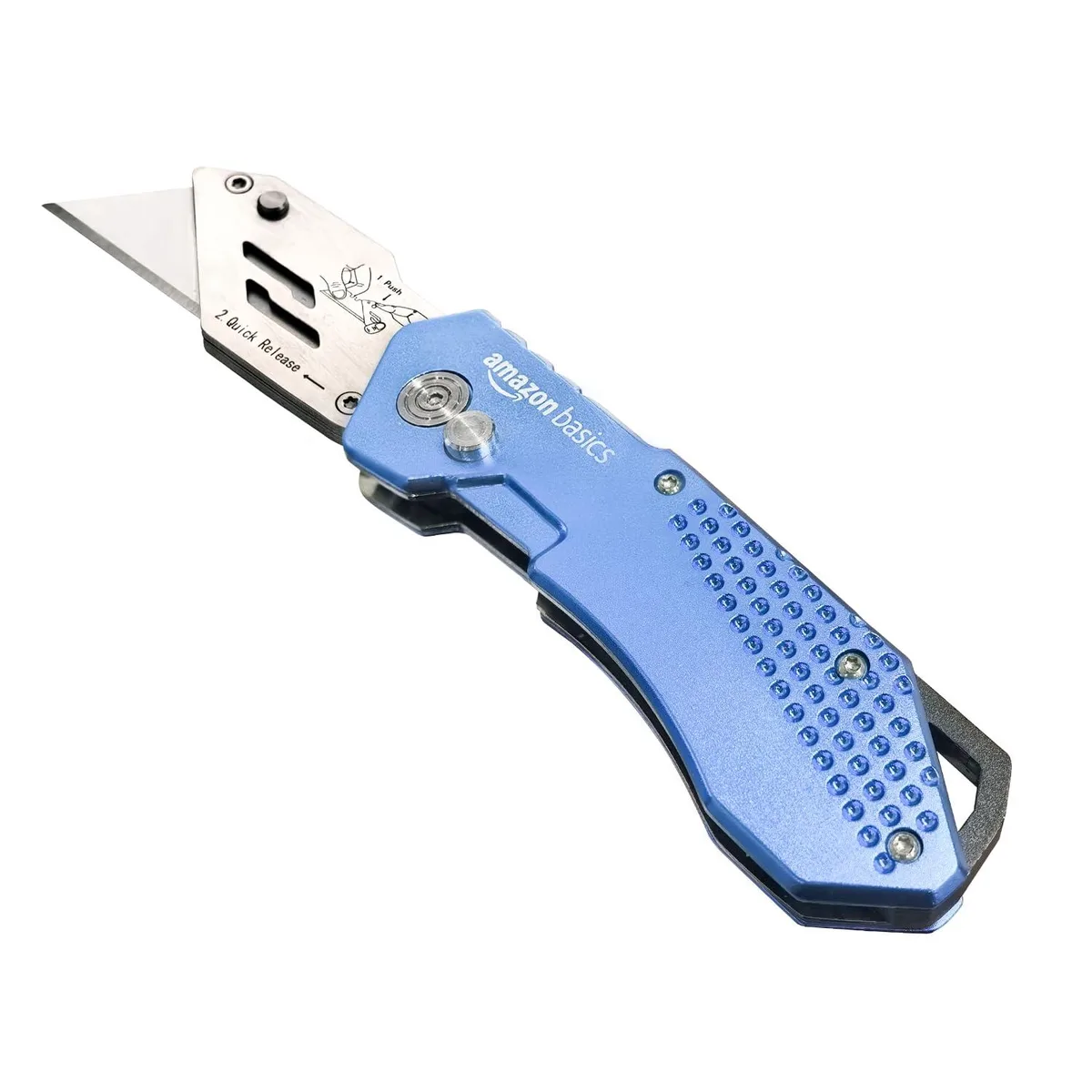  Amazon Basics DS-CKAMZ023 Folding Utility Knife Trimmer Light Blue — product photo