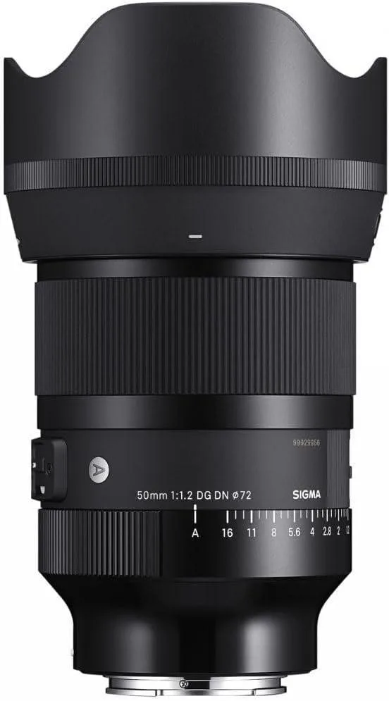 SIGMA SIGMA 50mm f/1.2 DG DN Art Sony E Mount Black camera lens — product photo
