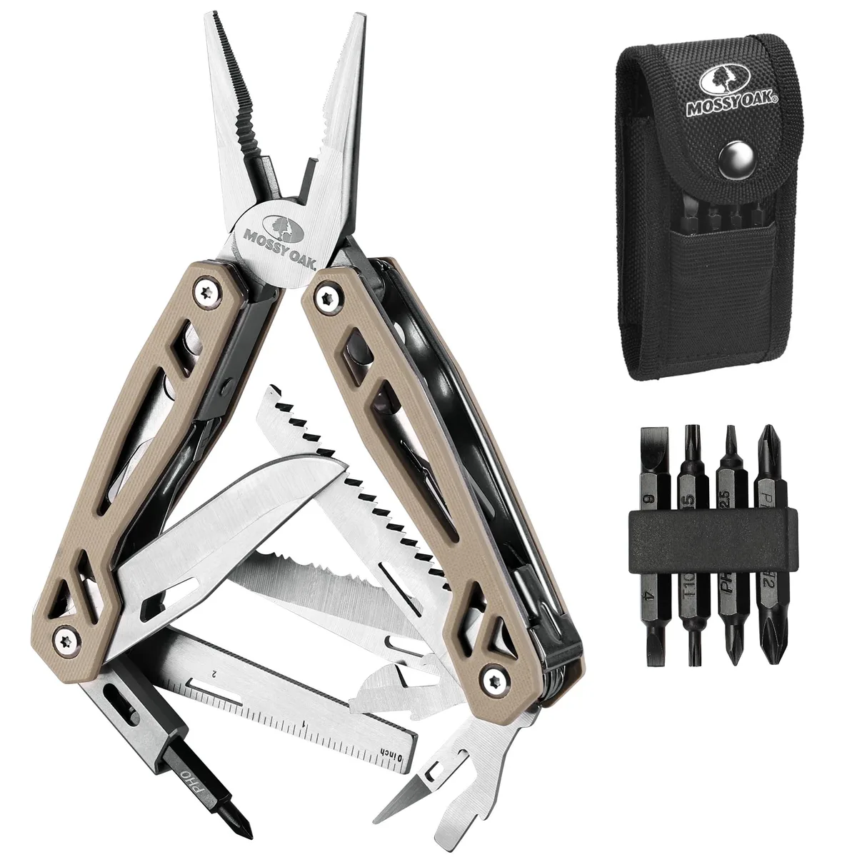 Klein Tools 22-in-1 multitool pliers with desert steel handle and blue finish