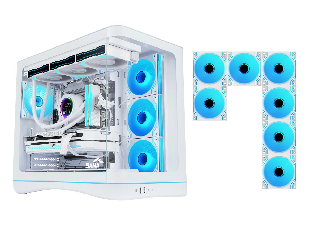 SAMA SAMA V62 Mid-Tower PC Case White — product photo
