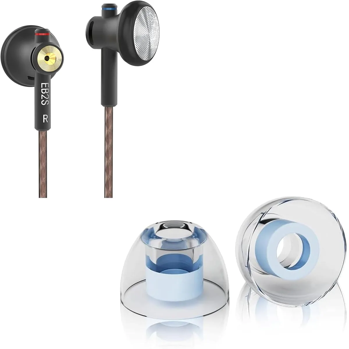 LORDWORLD LORDWORLD EB2S Wired Earbuds 15.4mm LCP Driver 1.2m Cable C04 Tips — product photo