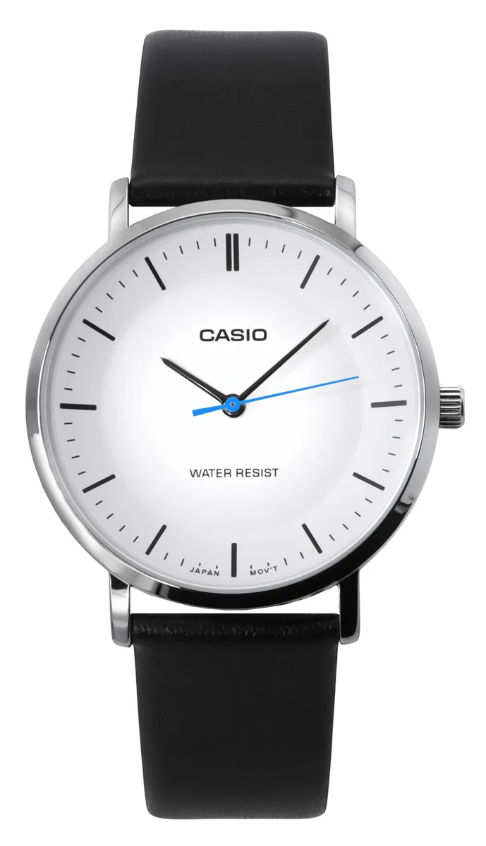 CASIO CASIO MTP-VT04L-7E White Dial Leather Watch 40mm — product photo
