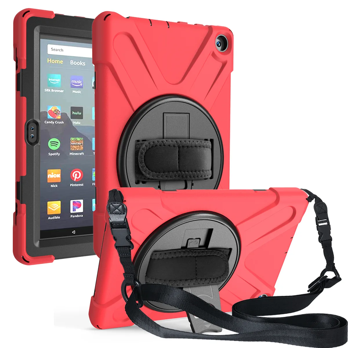 Werleo Werleo Shockproof Tablet Case for Fire HD 8 10th Gen 2020 Red — product photo