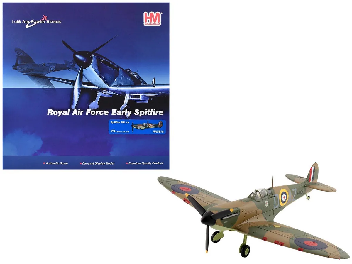 Hobby Master Hobby Master Supermarine Spitfire Mk.1a "P.C. Hughes" 1/48 Diecast Model — product photo