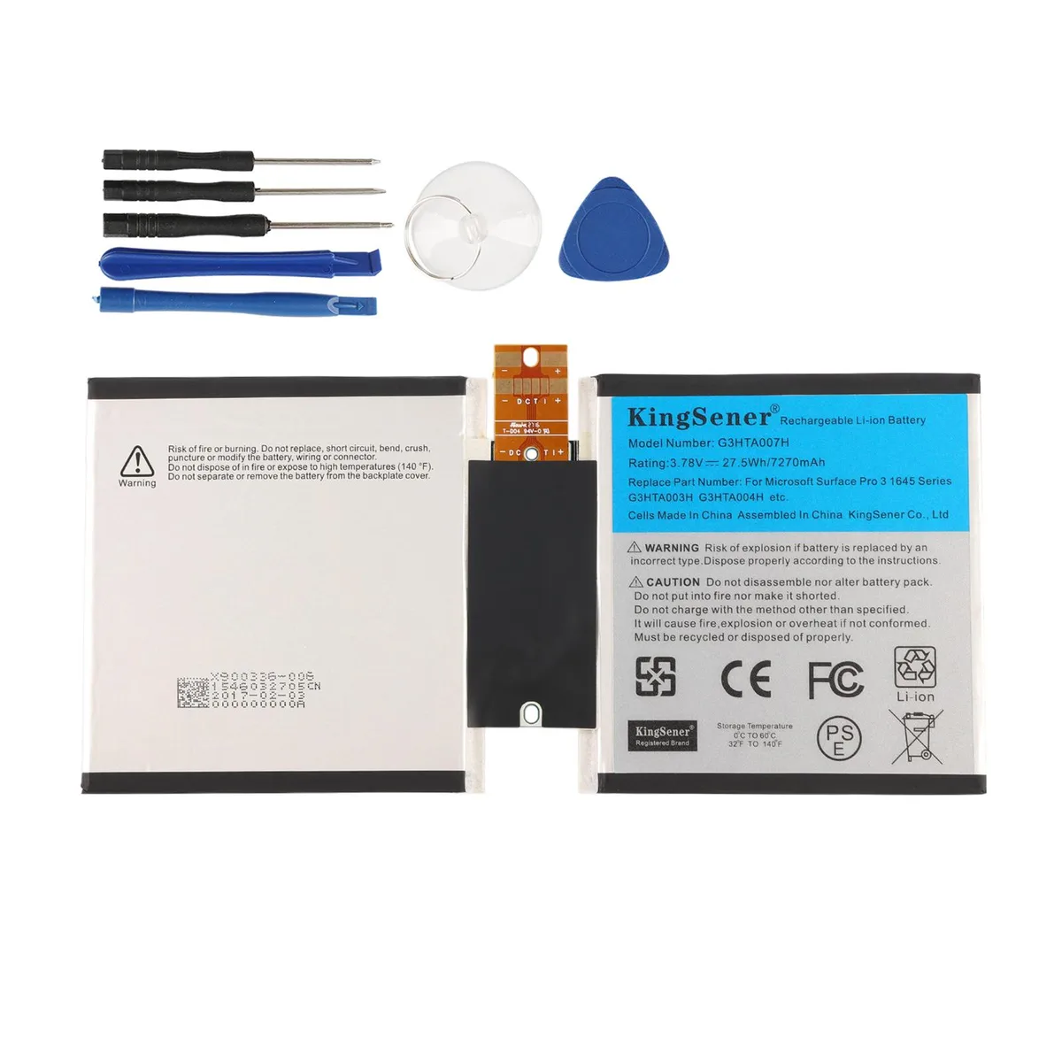 KingSener KingSener G3HTA007H laptop battery 27.5WH 7270mAh 3.78V — product photo