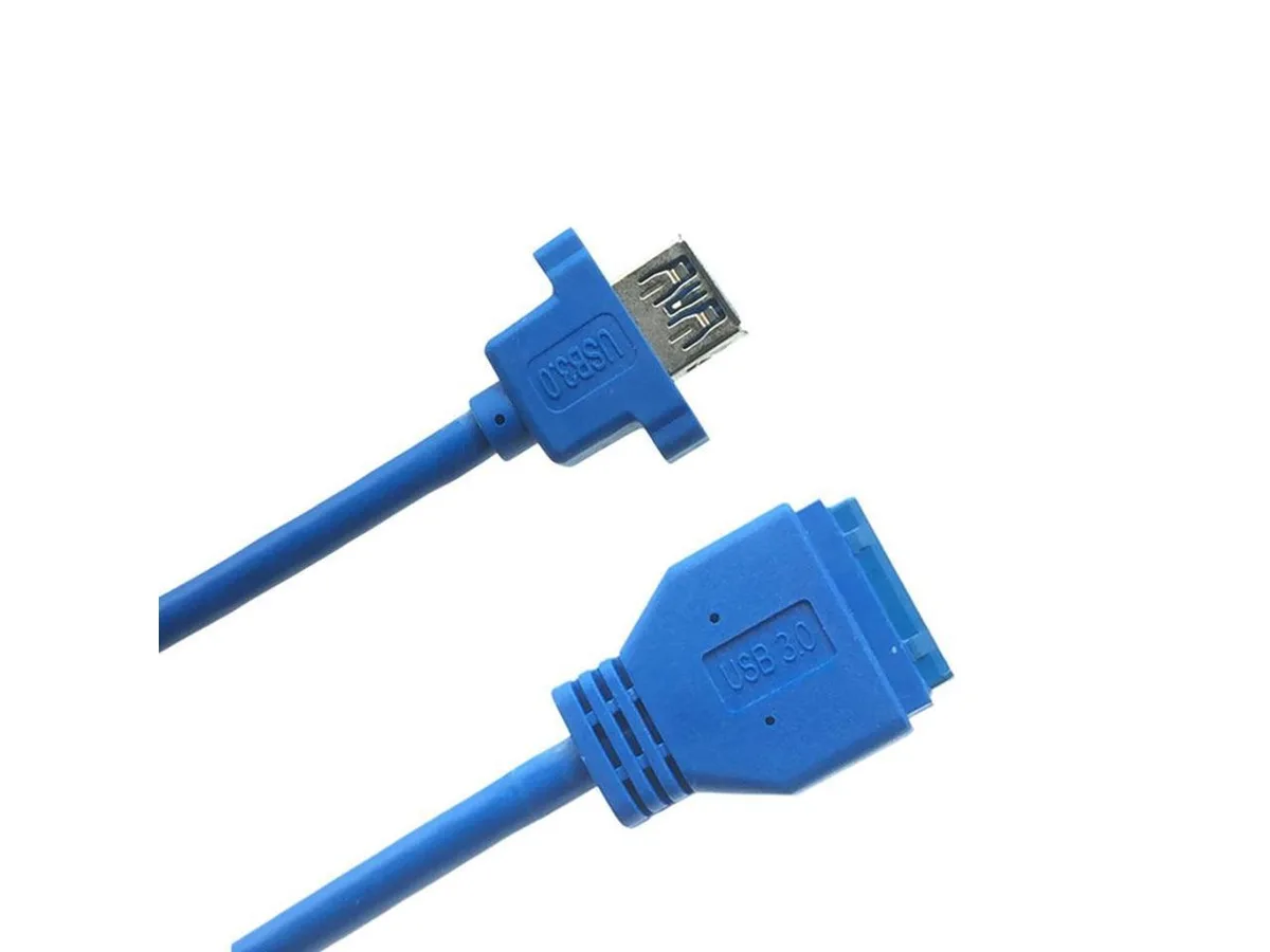 BUCIER BUCIER USB 3.0 Female Screw Mount to Motherboard 20Pin Cable 50cm — product photo