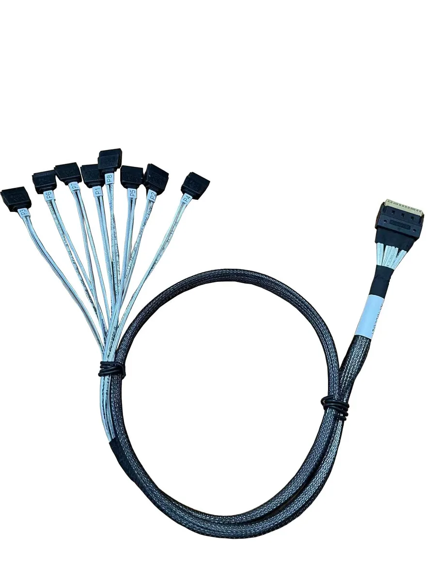 Vszerda Vszerda RSL74-8447 SlimSAS 8X 74-Pin to SATA 7-Pin Cable 80cm 24Gbps — product photo