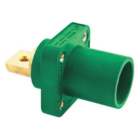 Hubbell Incorporated Hubbell Incorporated HBLMRBGN Series 16 Male Receptacle Green Taper Nose — product photo
