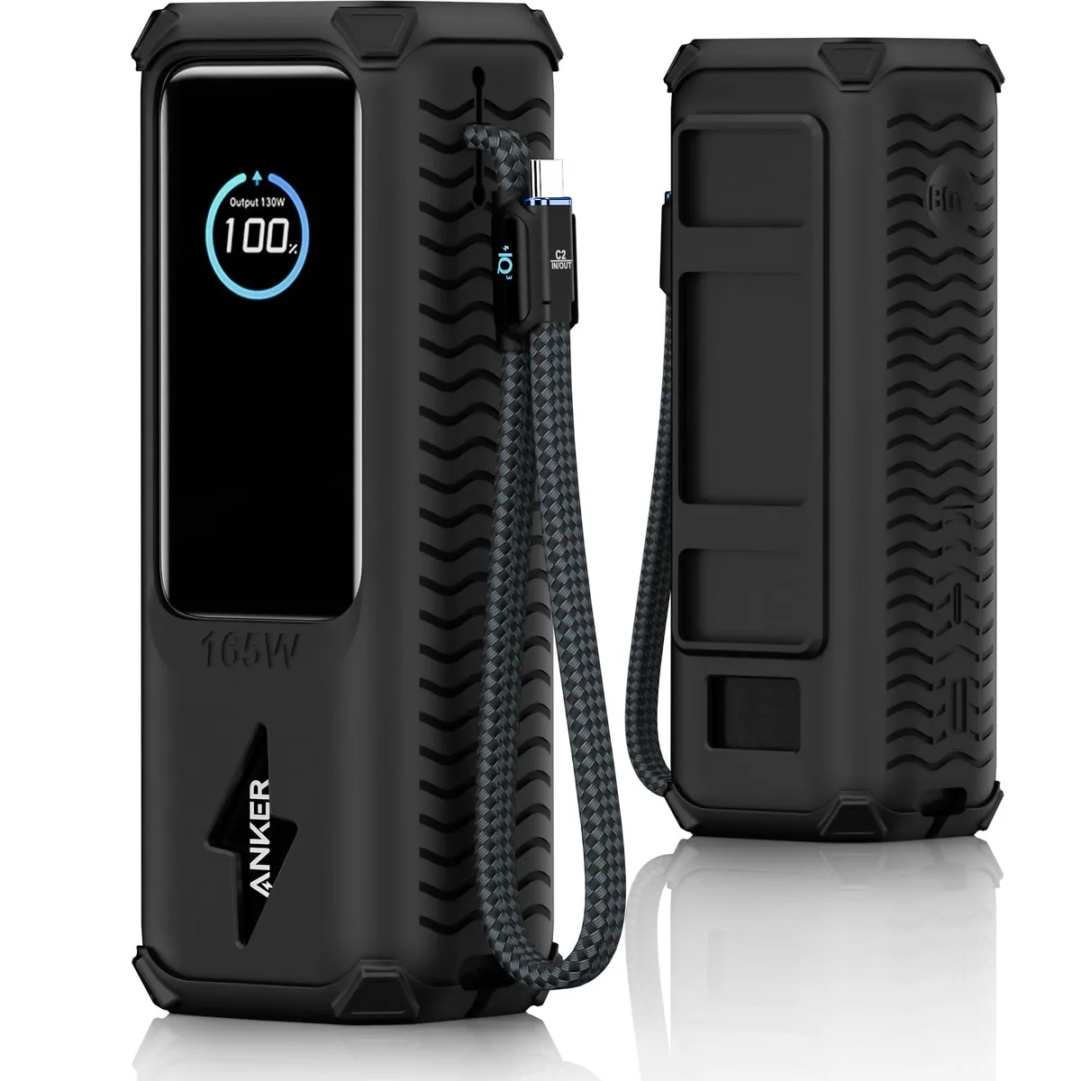  YWXTW Silicone Case for Anker Power Bank 165W A1695 Black — product photo