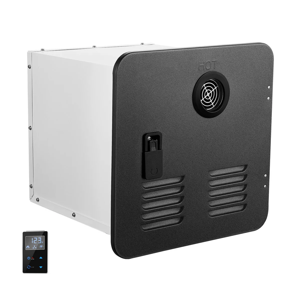 VEVOR VEVOR RV Tankless Water Heater 42000BTU 15x15 Black Door Remote — product photo