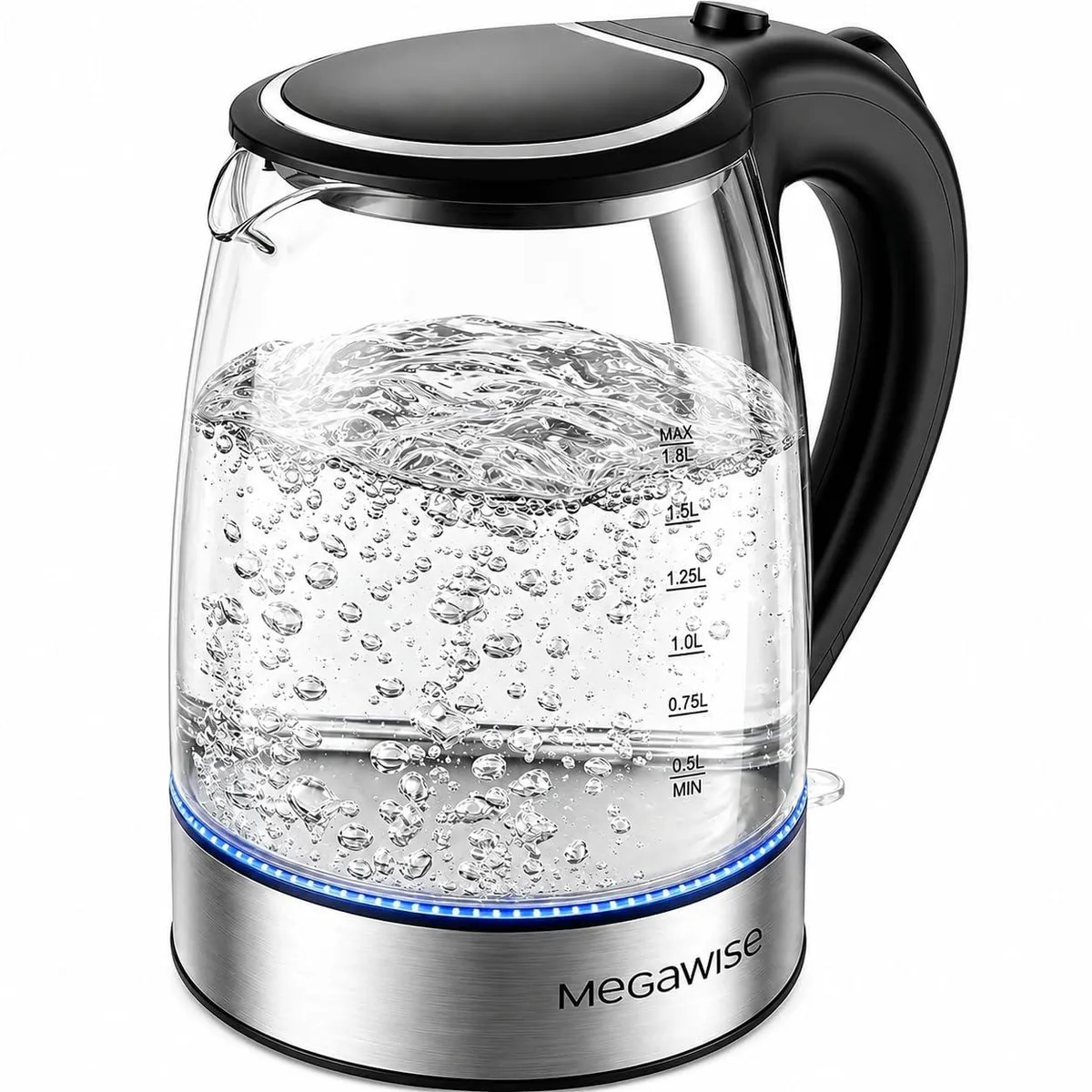  MEGAWISE CX-819 Electric Kettle 1.8L 1000W Black — product photo
