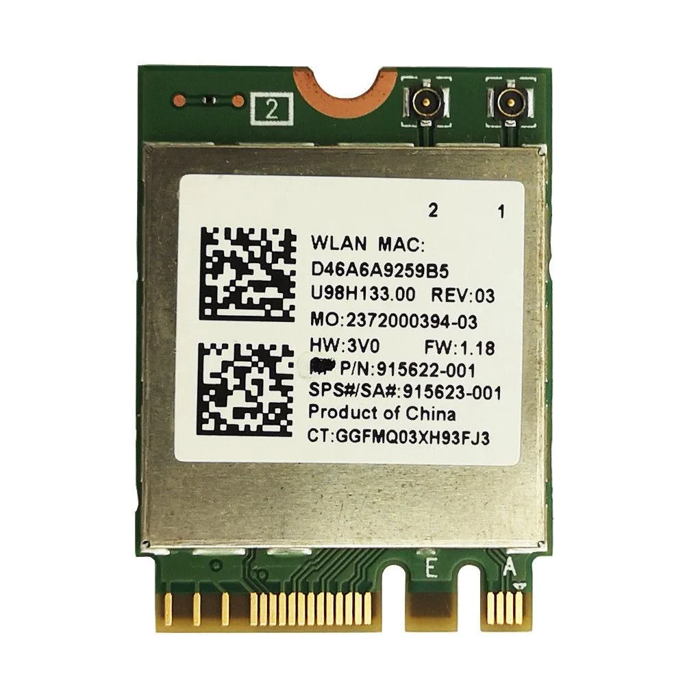 SSP Tech LTD SSP Tech LTD Realtek RTL8822BE M.2 Wi-Fi adapter 2.4/5GHz Bluetooth 4.1 — product photo