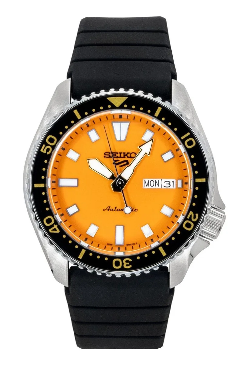 Seiko Seiko 5 Sports SKX Redux SRPL89K1 Orange Dial Silicone Strap Automatic 42.5 mm 100 m — product photo