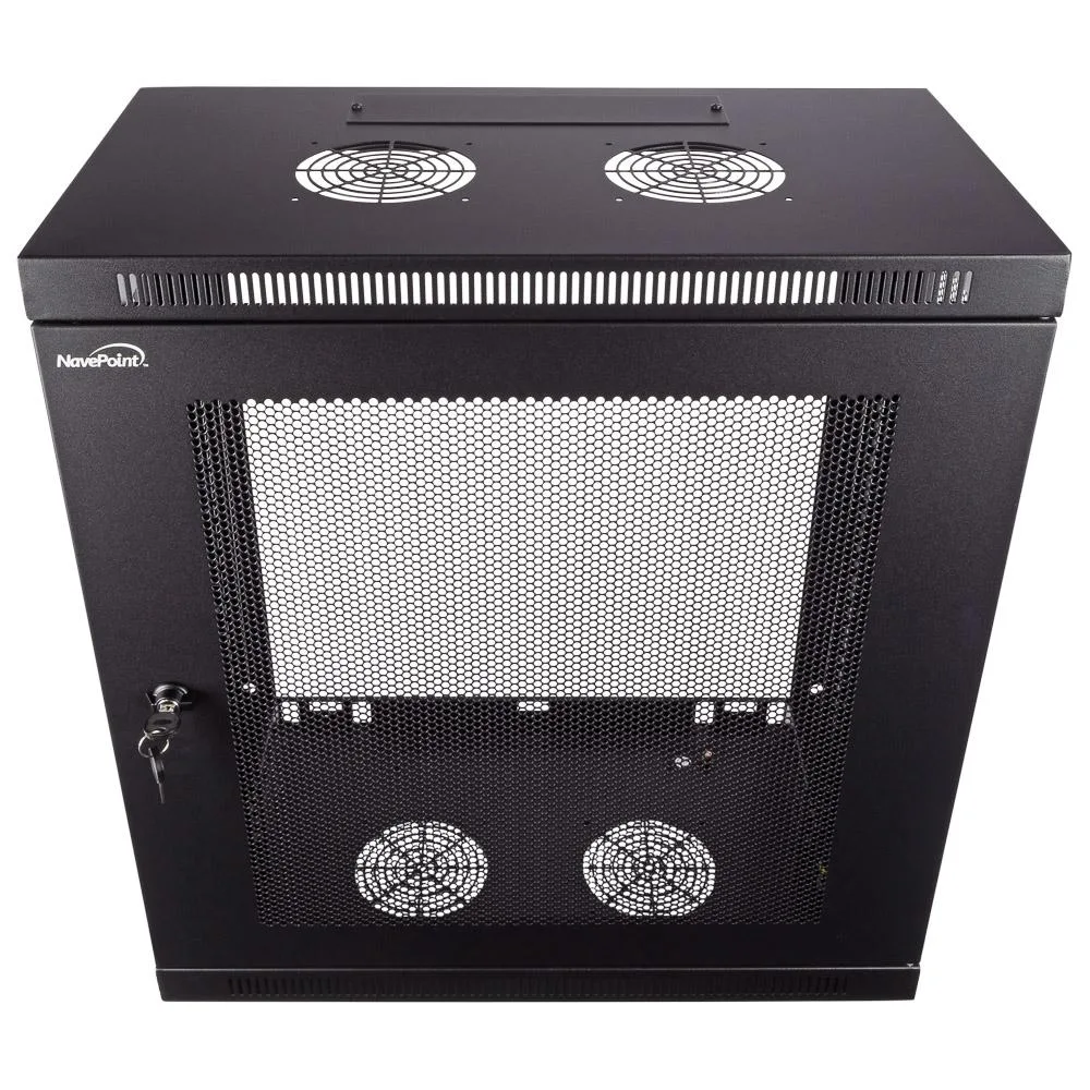 NavePoint NavePoint 12U Wall Mount Rack 13" Deep Perforated Door Black — product photo