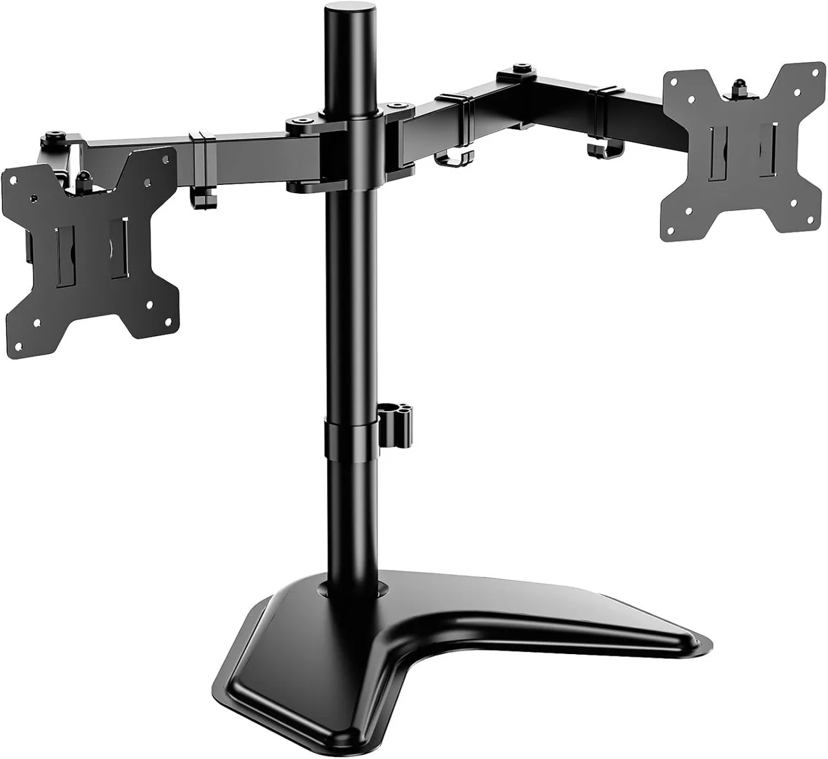 BFKK BFKK Free-Standing Dual Monitor Mount 13-27" 17.6 lbs VESA 75x75 100x100 — product photo