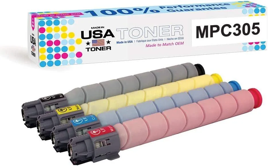 MADE IN USA TONER MADE IN USA TONER Compatible 4-Pack for Ricoh MP C305SP/F (12K/4K) — product photo