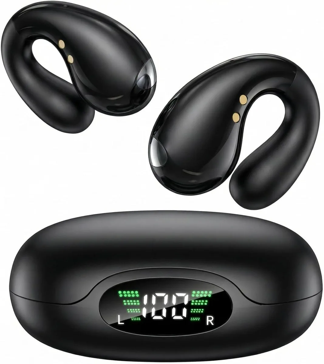 Boytond S30i Open-Ear Clip-On Headphones Onyx Black — product photo