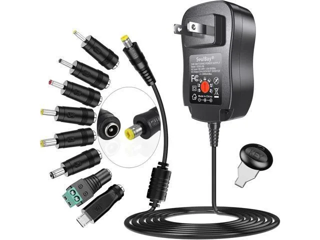 Manw Manw Universal AC/DC Power Adapter 3V-12V 2A 8 Tips 1.5m Cable — product photo