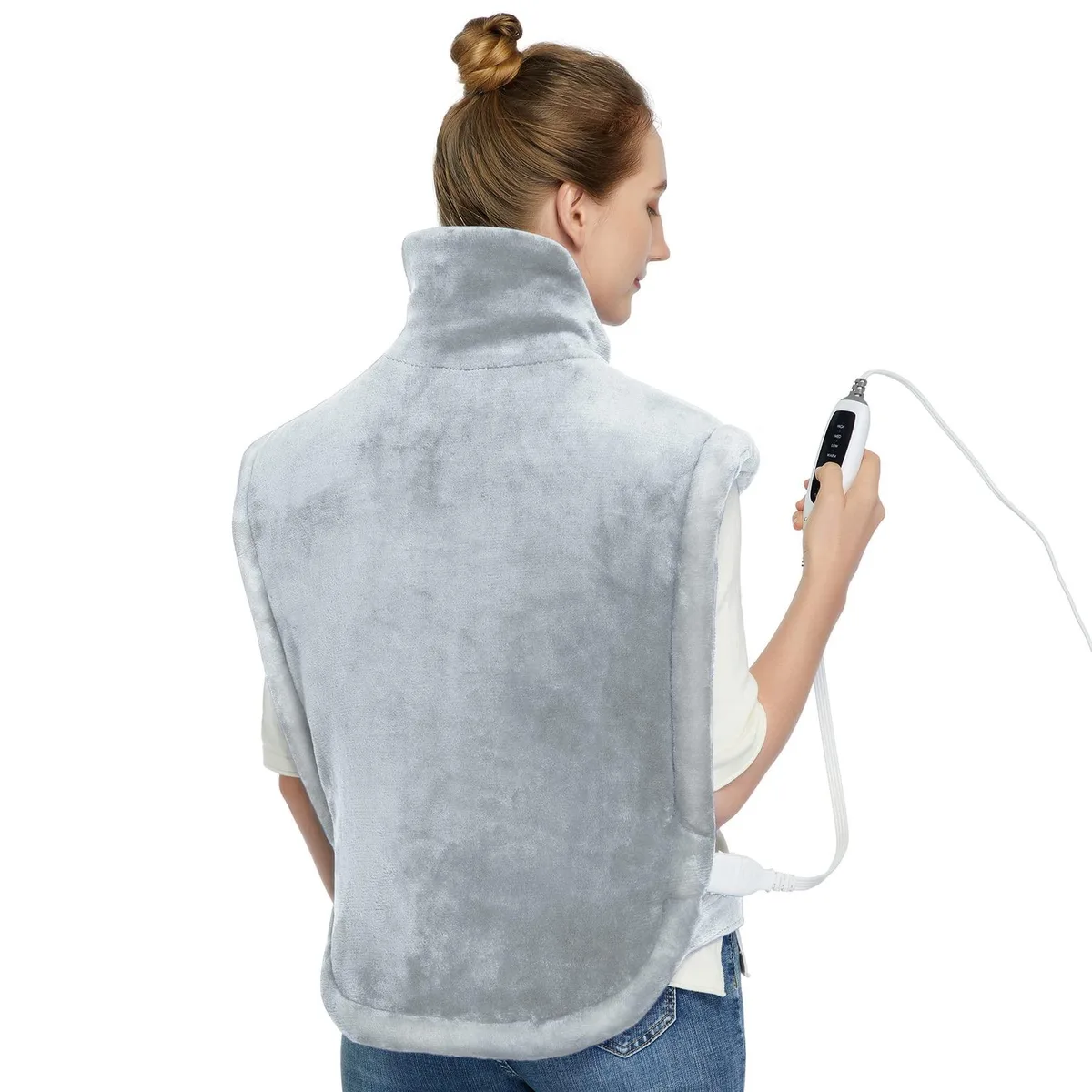 SOEWIOU SOEWIOU CAROMIO HP160-002 Weighted Heating Pad Grey 22x33 4 Heat 108in Cord — product photo