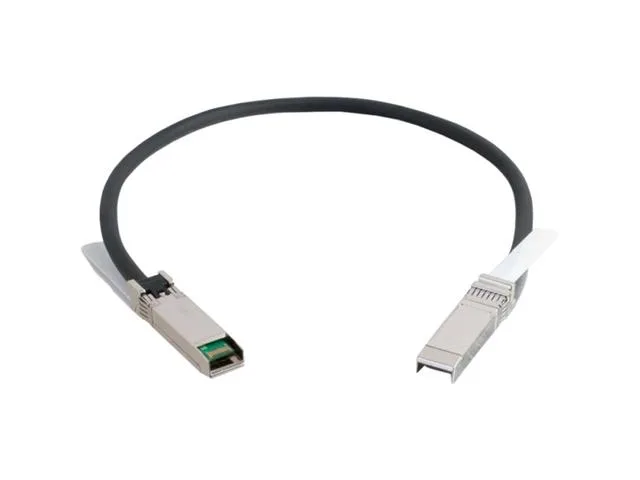 Black SFP+ active ethernet cable, 32.81 ft, SFF-8431 connectors both ends
