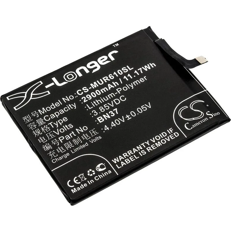 Rectangular replacement battery with Cameron Sino branding and BN37 label