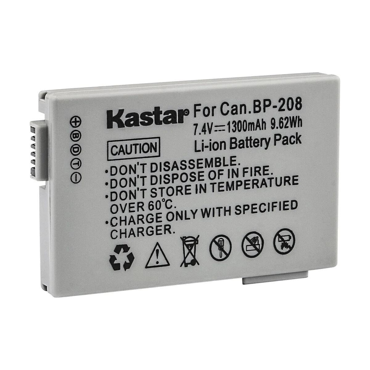 Kastar Kastar BP-208 1300mAh 7.4V Li-Ion camera battery — product photo